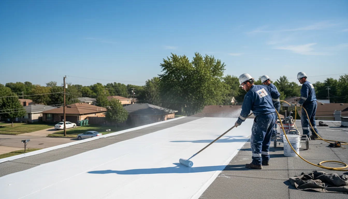 Commercial roof coating in Taft, OK near me